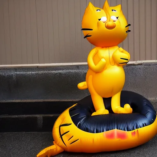 Image similar to inflated latex Garfield