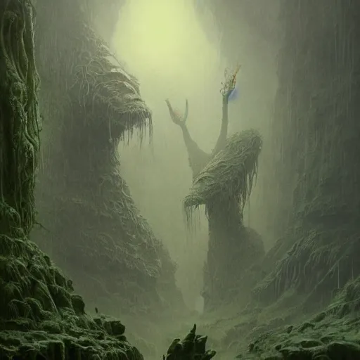 Image similar to epic alien jungle by zdzisław beksinski, greg rutkowski