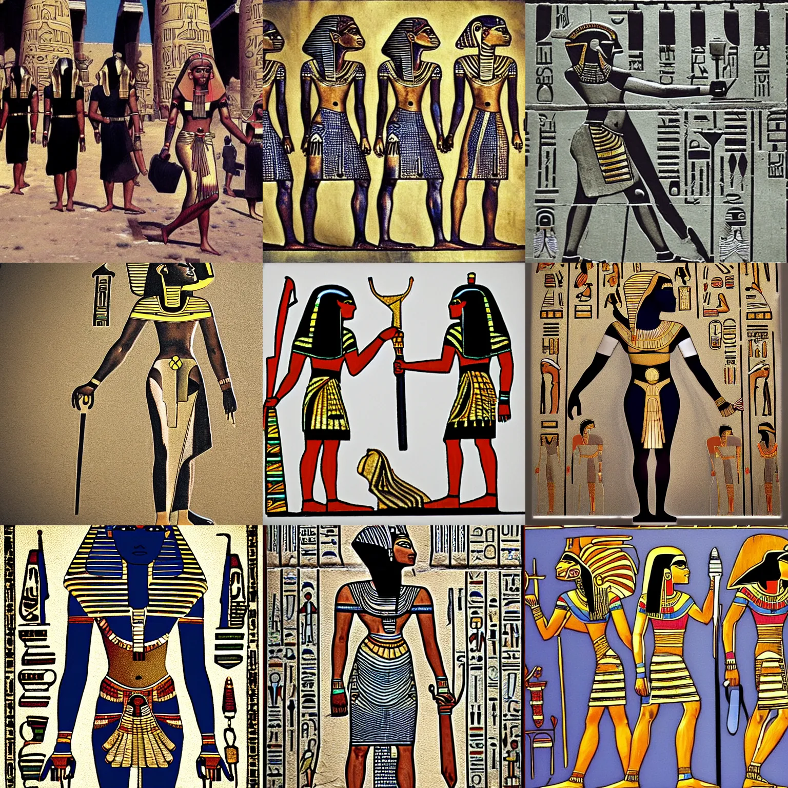 Prompt: walk like an egyptian