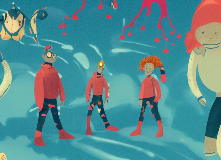 Image similar to coral - inspired professional character designs for undersea television series coral days