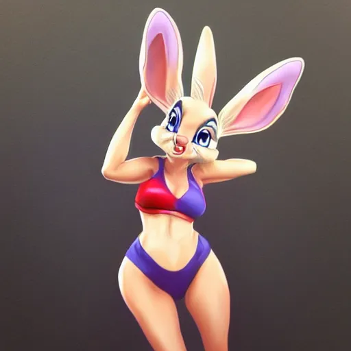 Image similar to Lola Bunny by artgerm