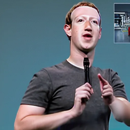 Image similar to screenshot of mark zuckerberg as a factory emploeye