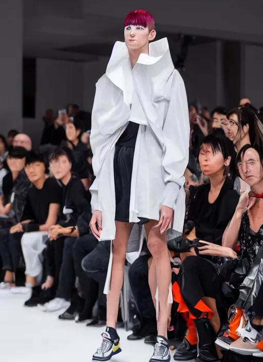 Image similar to hyperrealistic and heavy detailed balenciaga runway show of dragon ball z, leica sl 2 5 0 mm, vivid color, high quality, high textured, real life