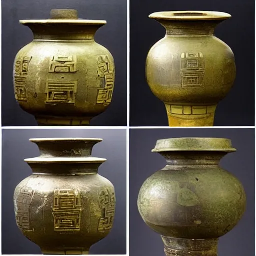 Image similar to “ ancient chinese bronze urn ”