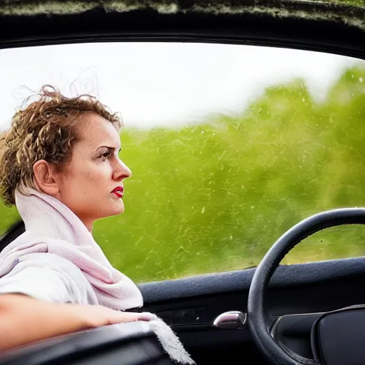 Image similar to photo of a woman in a car by nicola kuperus