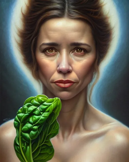 Prompt: detailed portrait of linda cardellini cannelloni!! spinach! ricotta! by tomasz alen kopera and peter mohrbacher and johanna martine! and margaret keane! coherent luminescent