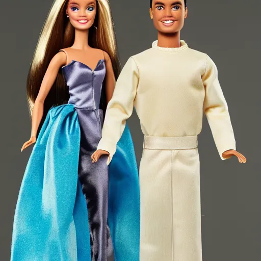 Image similar to jesus and maria as barbie dolls