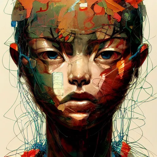 Image similar to prompt : city scavenger portrait soft light painted by james jean and katsuhiro otomo and erik jones, inspired by akira anime, smooth face feature, intricate oil painting, high detail illustration, sharp high detail, manga and anime 1 9 9 9