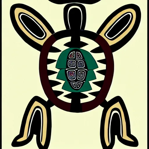Prompt: turtle. pnwc, pacific northwest coast, haida gwaii, formline, native art, tribal art, haida, clean,