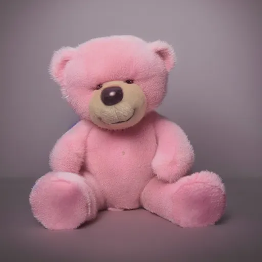 pink fluffy teddy bear holding machine gun, with | Stable Diffusion ...