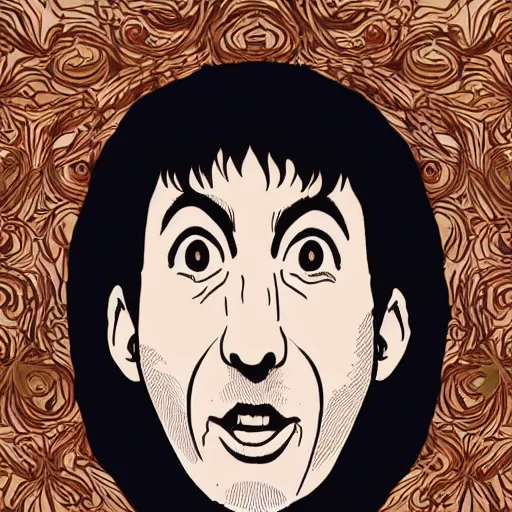 Image similar to a detailed portrait of Adam Sandler as a hamster in the style junji ito, 8k, ornate, intricate