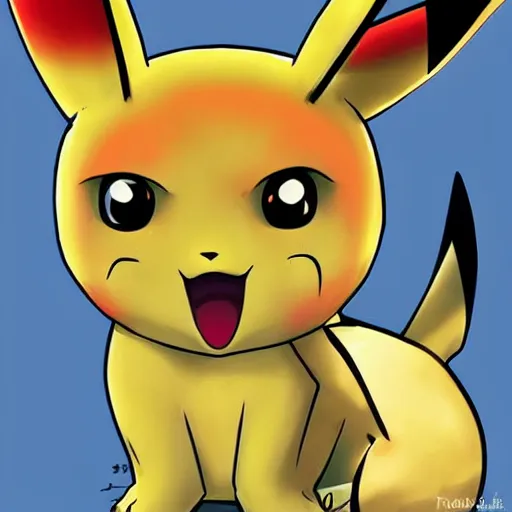 Image similar to A hybrid of pikachu and a blond terrier!!!!! anime art, pokemon, digital art, detailed, award winning