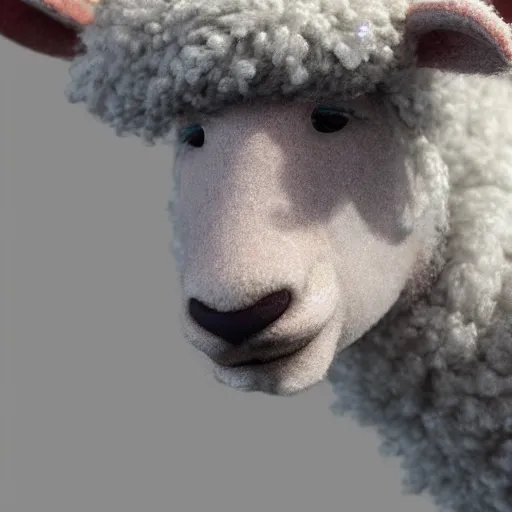 Image similar to grand sheepzilla , hyperrealism, no blur, 4k resolution, ultra detailed-i