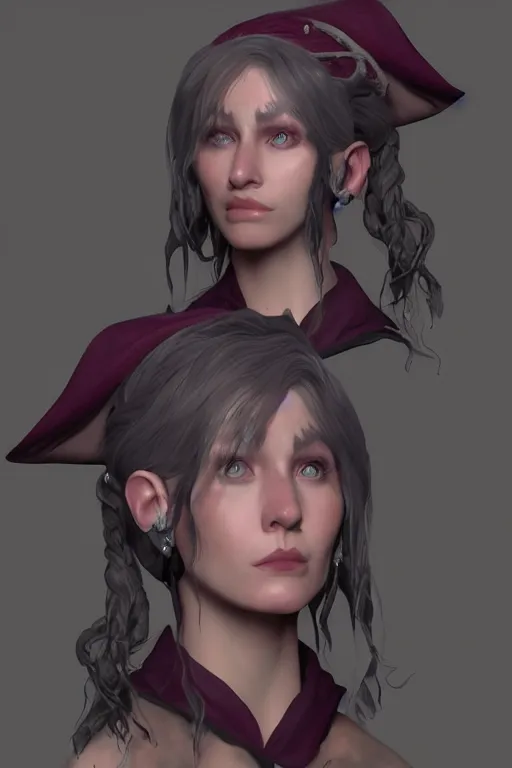 Image similar to a portrait of my next DND witch character , concept art, DND, trending on artstation 3D.