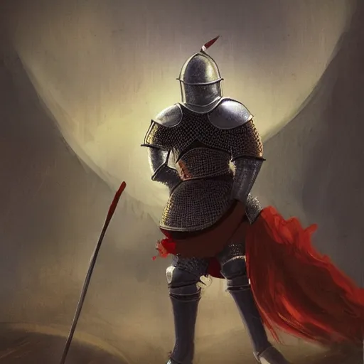 Image similar to a medieval knight, by jia ruan