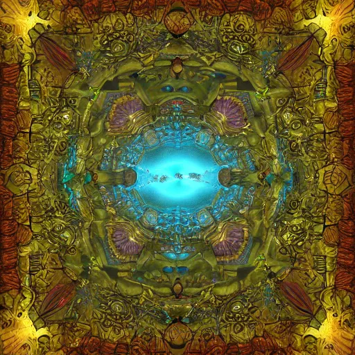 Image similar to the hidden subterranean kingdom of shambala detailed digital art