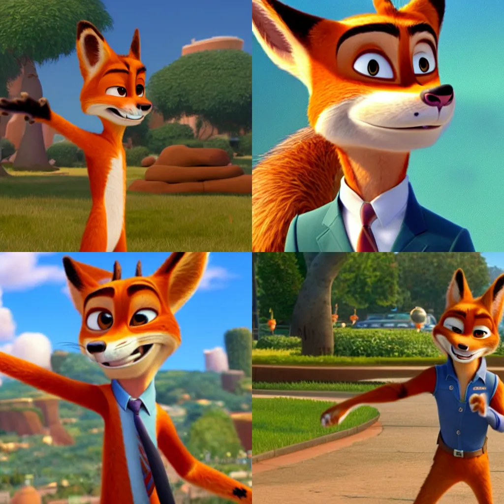 Prompt: Nick Wilde from Zootopia