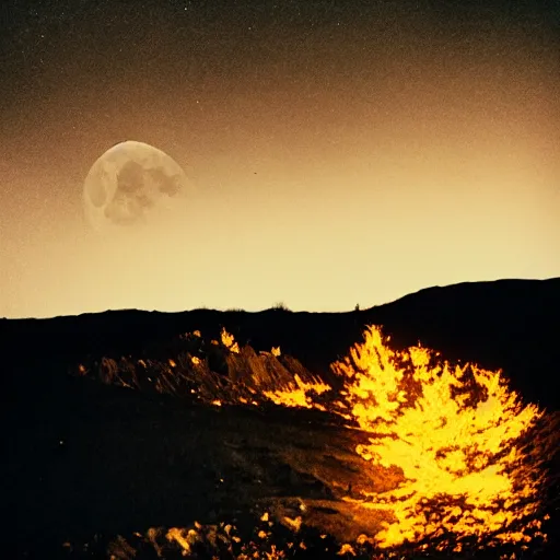 Image similar to the Moon is on fire