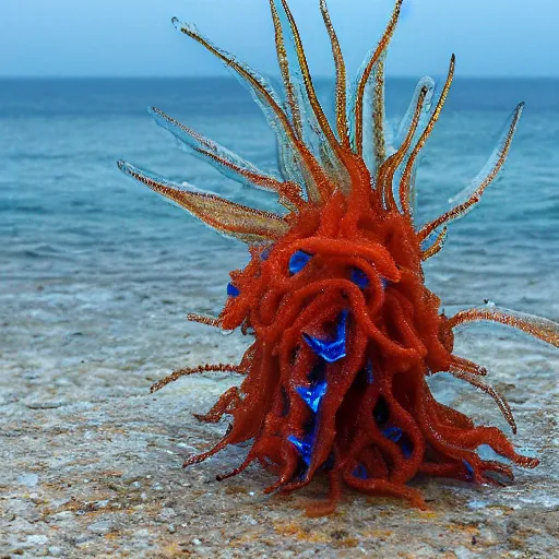 Image similar to portuguese man - of - war deity