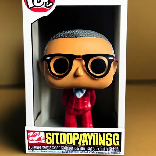 Image similar to funko pop gustavo fring. toy design.