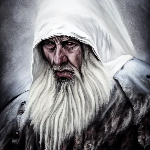 Prompt: a badass painting of simo hayha the white death, 4 k, hyper realistic, dslr, landscape, high resolution