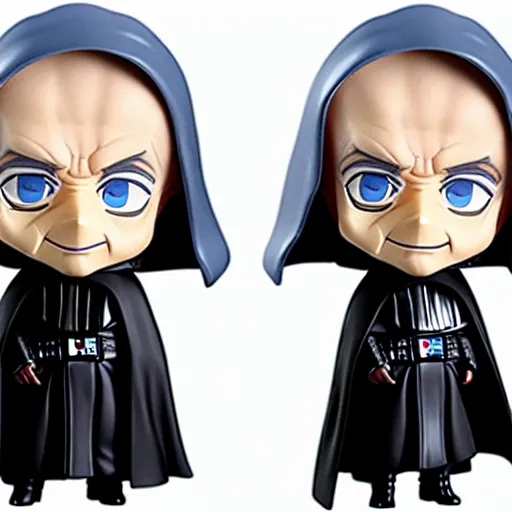 Image similar to nendoroid hooded darth sidious emperor palpatine from star wars, detailed, custom