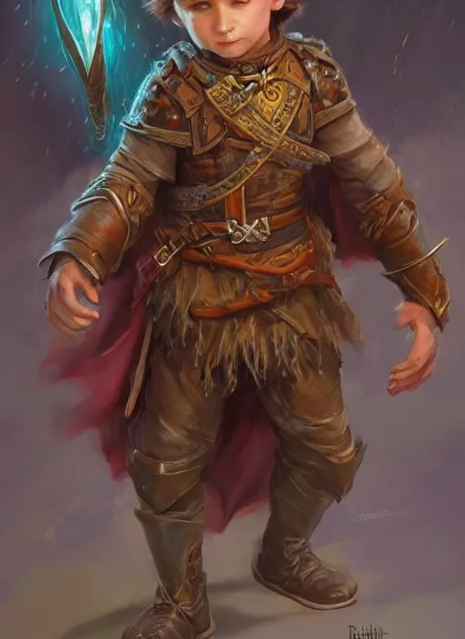 Image similar to young boy, ultra detailed fantasy, dndbeyond, bright, colourful, realistic, dnd character portrait, full body, pathfinder, pinterest, art by ralph horsley, dnd, rpg, lotr game design fanart by concept art, behance hd, artstation, deviantart, hdr render in unreal engine 5