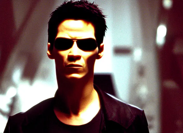 Image similar to neo as a fursona, the matrix, film still, high quality, hd, 4 k