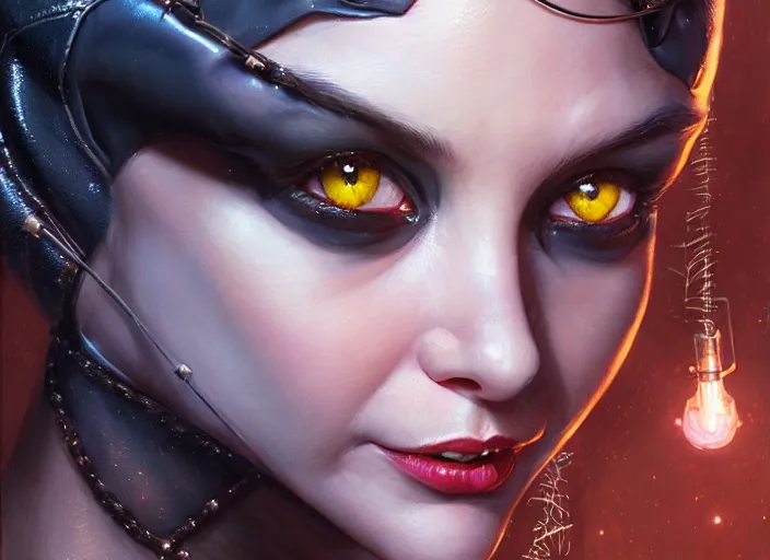 Image similar to highly detailed portrait of catwoman, stephen bliss, unreal engine, art by greg rutkowski, loish, rhads, ferdinand knab, makoto shinkai and lois van baarle, ilya kuvshinov, rossdraws, tom bagshaw, global illumination, radiant light, detailed and intricate environment