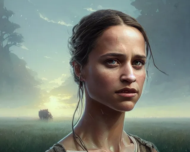 Prompt: highly detailed portrait of alicia vikander, in the walking dead, stephen bliss, unreal engine, fantasy art by greg rutkowski, loish, rhads, ferdinand knab, makoto shinkai and lois van baarle, ilya kuvshinov, rossdraws, tom bagshaw, global illumination, radiant light, detailed and intricate environment