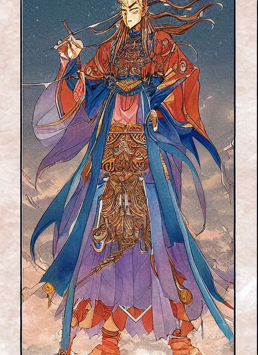 Image similar to xianxia hero, detailed, intricate, full color manga illustration