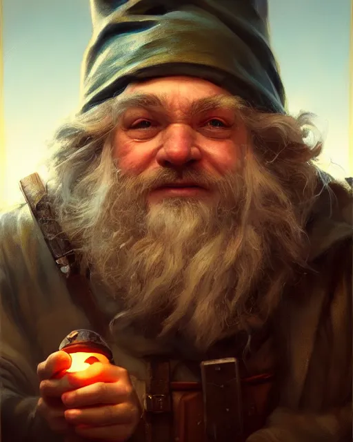 Prompt: epic portrait cinematic shot of a gnome holding a bomb, fine details. night setting. realistic shaded lighting poster by craig mullism, artgerm, jeremy lipkin and michael garmash, unreal engine, radiant light, detailed and intricate environment, digital art, trending on art station,