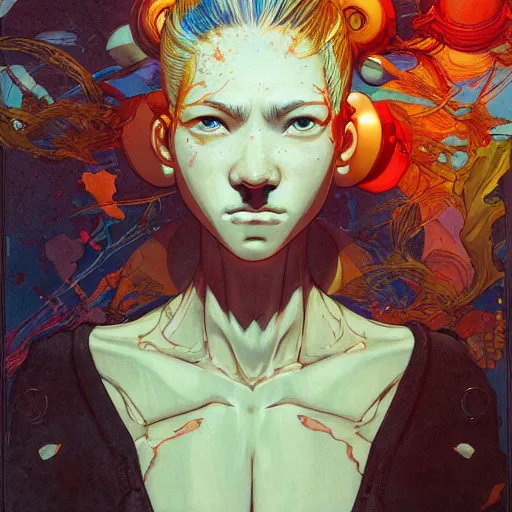 Image similar to prompt : citizen portrait soft light painted by james jean and katsuhiro otomo and erik jones, inspired by akira anime, smooth face feature, intricate oil painting, high detail illustration, sharp high detail, manga and anime 1 9 9 9