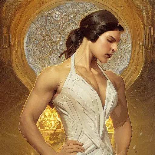 Prompt: Dumbbell, intricate, elegant, highly detailed, digital painting, artstation, concept art, smooth, sharp focus, illustration, art by artgerm and greg rutkowski and alphonse mucha