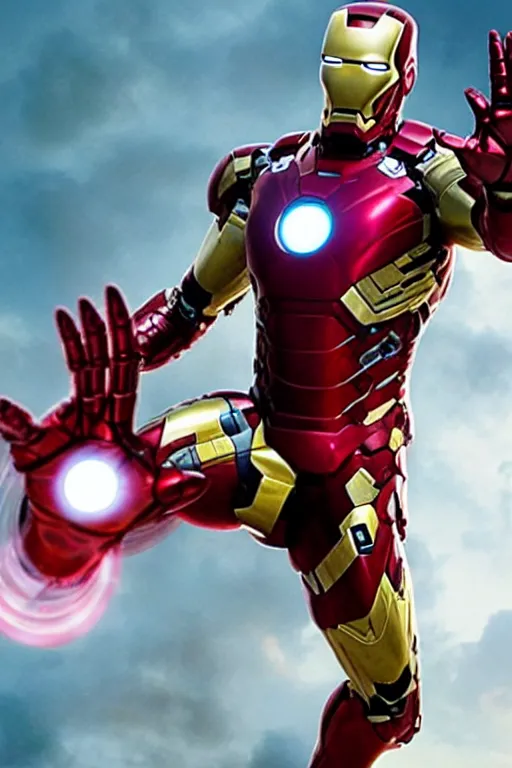 Prompt: film still of Samuel L Jackson as Iron Man in new Avengers film