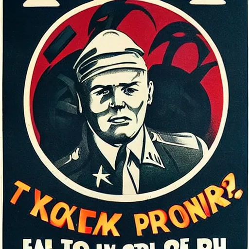 Image similar to wartime propaganda poster about forks