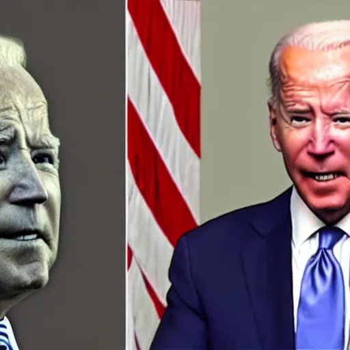 Image similar to an isometric view of joe biden