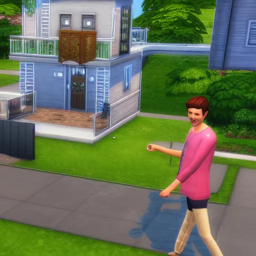 Prompt: pretending that life is just pretend in the sims 8