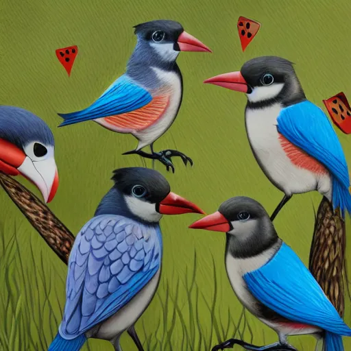 Color pencil art - Hems - Drawings & Illustration, Animals, Birds