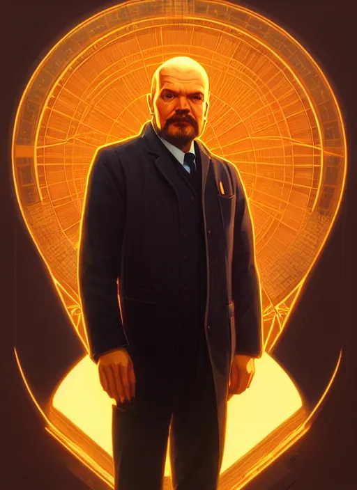 Prompt: symmetry!! portrait of lenin male, chemisty, sci - fi, glowing lights!! intricate, elegant, highly detailed, digital painting, artstation, concept art, smooth, sharp focus, illustration, art by artgerm and greg rutkowski and alphonse mucha, 8 k