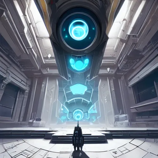 Image similar to a giant vault door, elegant digital illustration by greg rutkowski, cyberpunk, low angle, android netrunner