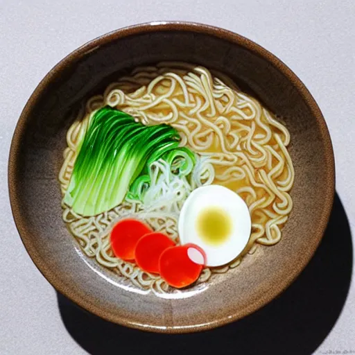 Image similar to kanji style ramen noodles bowl japan, by makoto shinkai