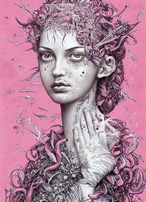 Image similar to Fairy goddess painting by Dan Hillier, trending on artstation, artstationHD, artstationHQ, 4k, 8k