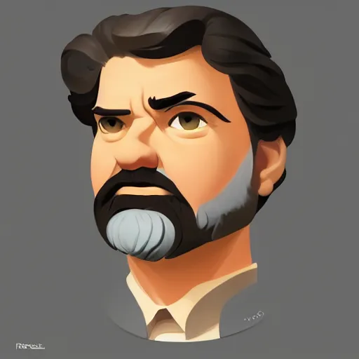 Image similar to face icon stylized minimalist george lucas, loftis, cory behance hd by jesper ejsing, by rhads, makoto shinkai and lois van baarle, ilya kuvshinov, rossdraws global illumination