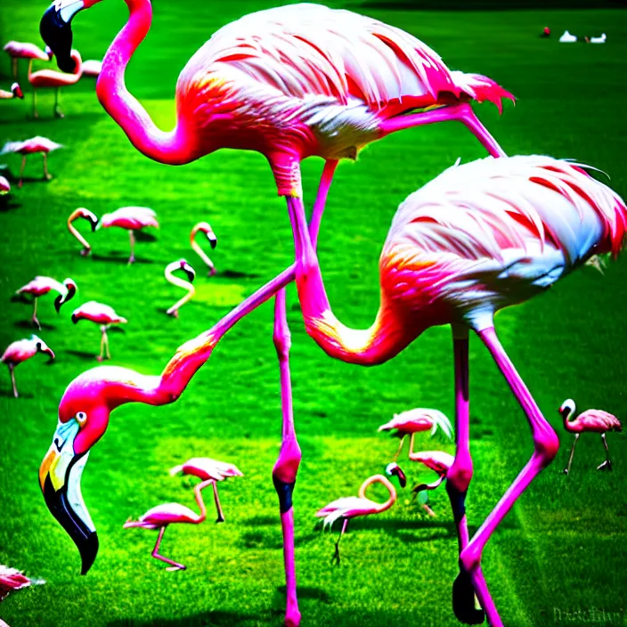 Image similar to flamingo lawn monsters at vanvcouver,british columbia,canada