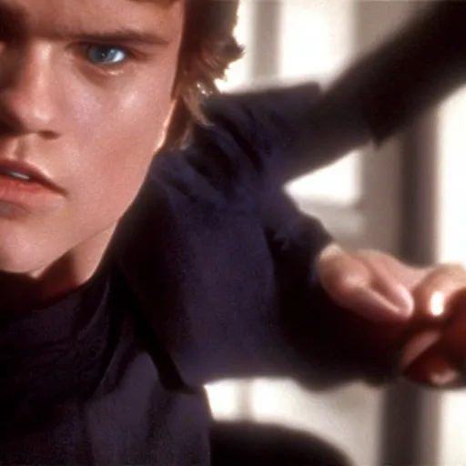 Prompt: Anakin Skywalker in American Psycho (1999)