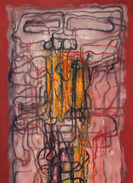 Image similar to biomechanical talisman of a formula for mind transference by maggi mcdonald, mark rothko, sabina klein