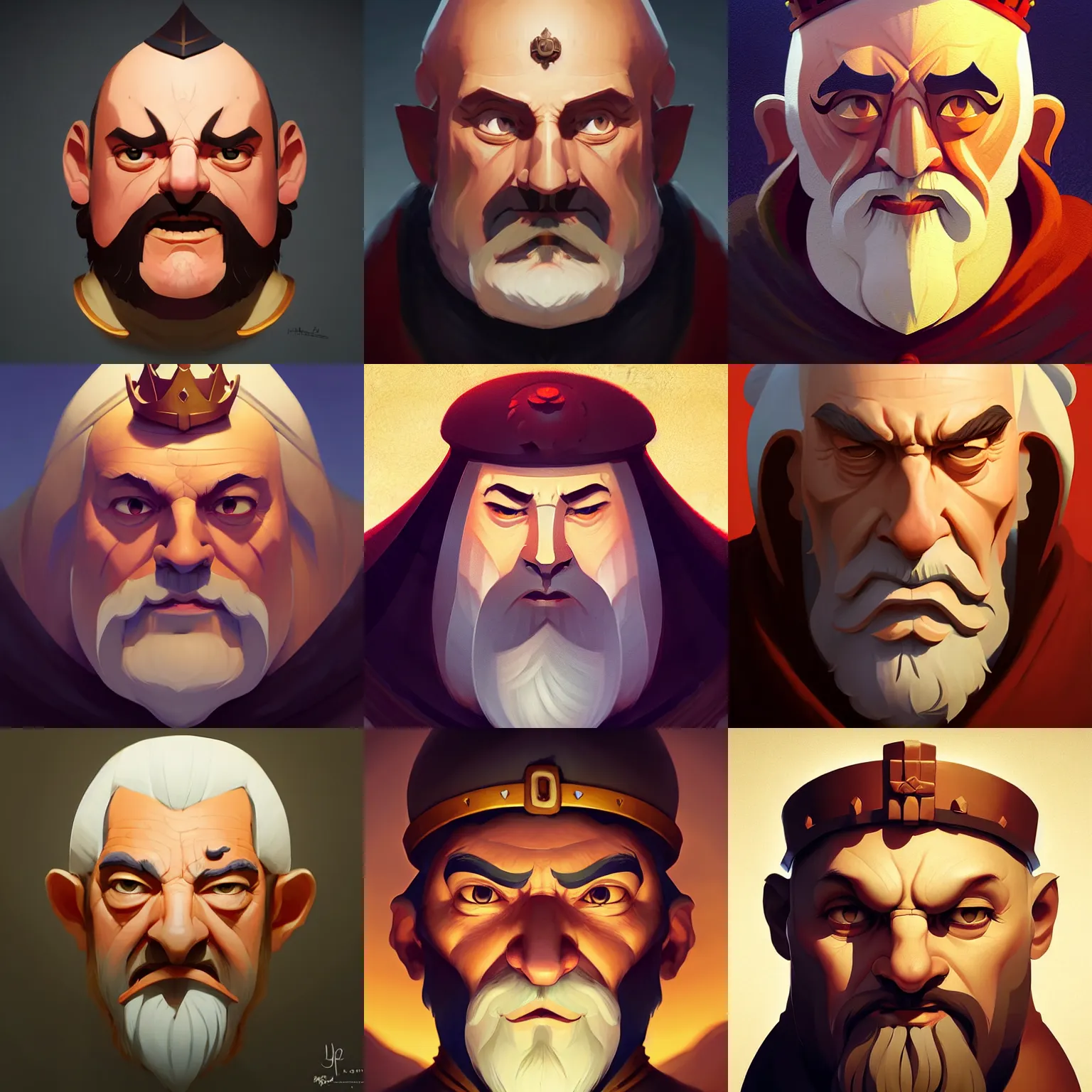 Image similar to face icon stylized minimalist medieval old king, loftis, cory behance hd by jesper ejsing, by rhads, makoto shinkai and lois van baarle, ilya kuvshinov, rossdraws global illumination