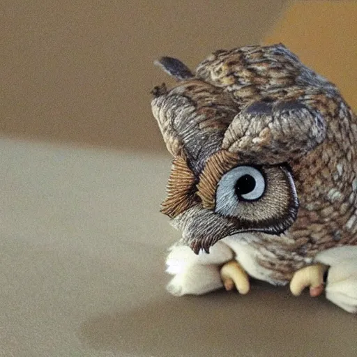 Image similar to a mouse riding an owl