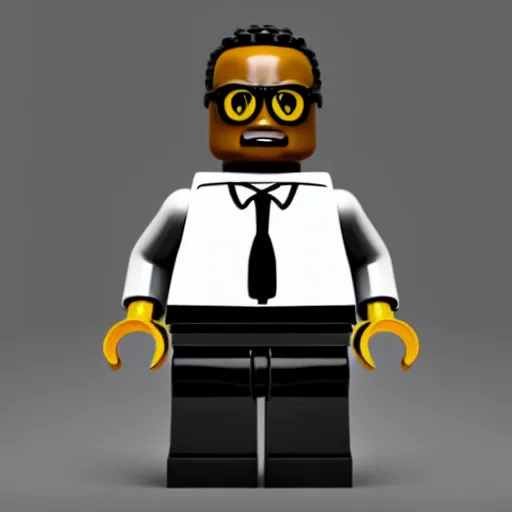 Image similar to 3d render of gustavo fring as a lego minifigure